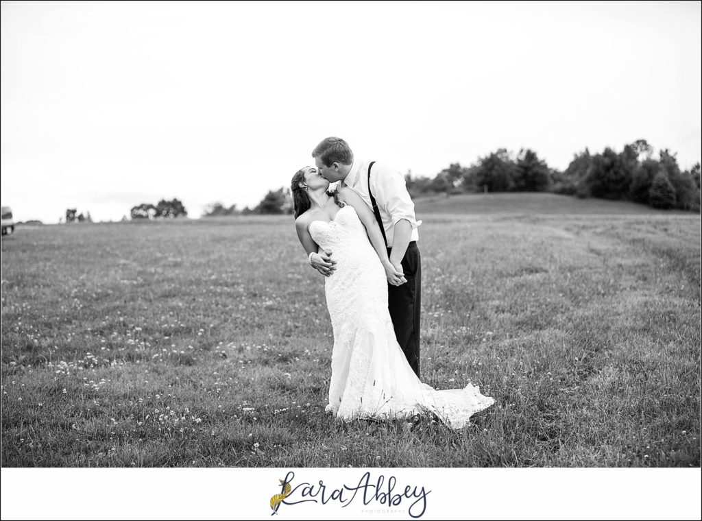 Navy and Pink Summer Outdoor Wedding at the Hayloft in Rockwood, PA Sunset Bride & Groom Portraits in the Field
