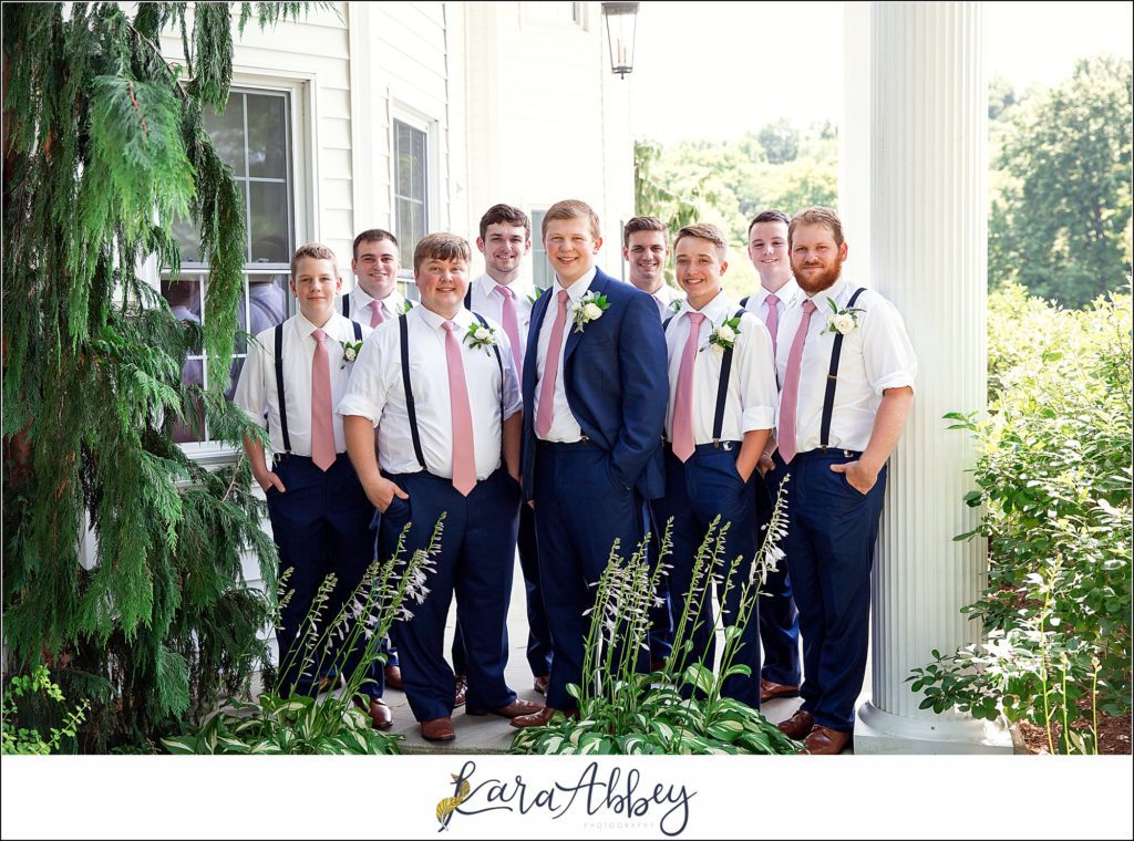 Navy and Pink Summer Outdoor Wedding at the Hayloft in Rockwood, PA Bride & Groom Portraits