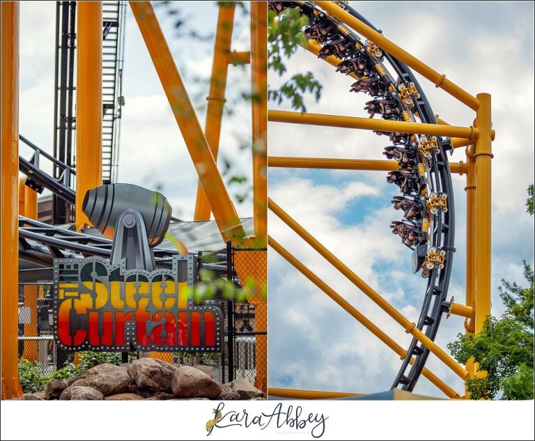 The Steel Curtain Roller Coaster in Pittsburgh