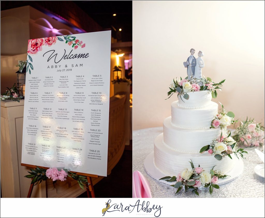 Blush & Grey Summer Wedding Reception at Antonelli Event Center in Irwin, PA