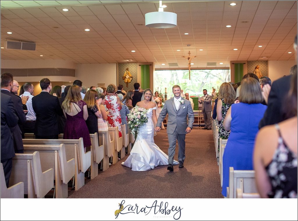 Blush & Grey Summer Wedding Ceremony at Our Lady of Joy Church in Pittsburgh, PA