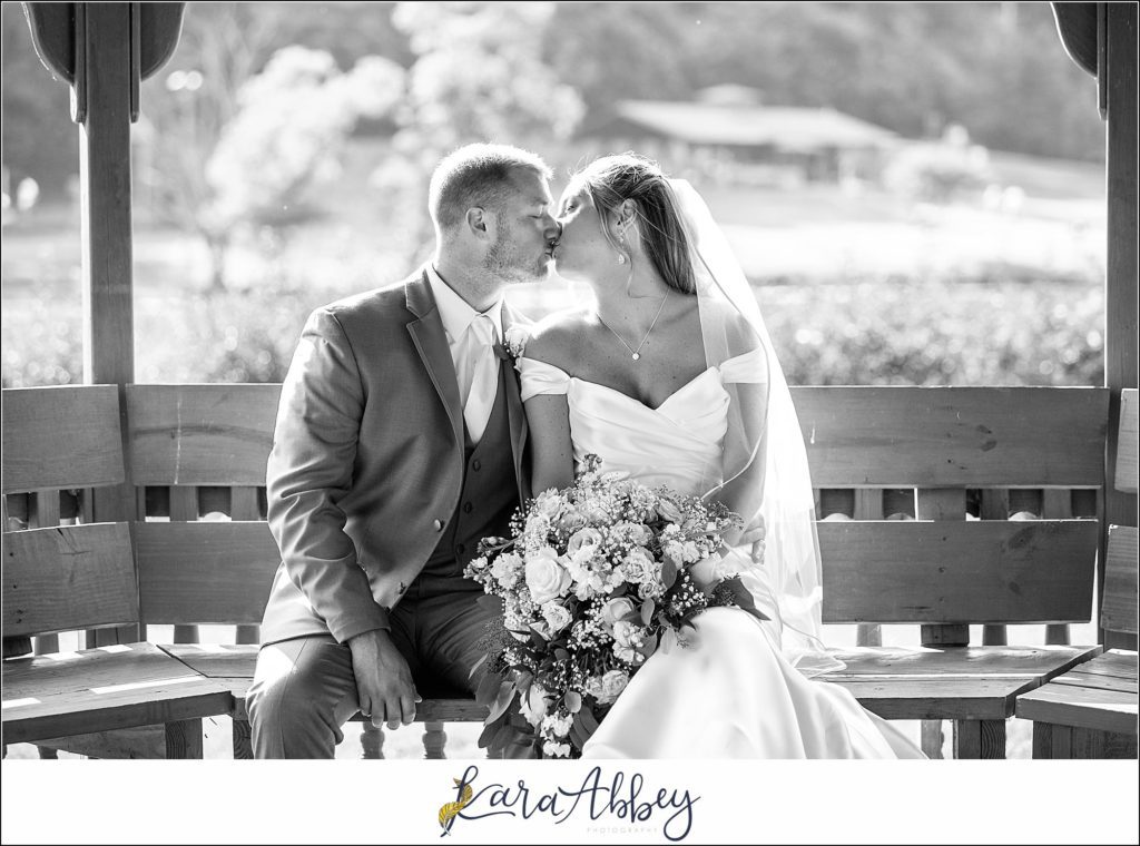 Blush & Grey Summer Wedding Bride & Groom Portraits at Indian Lake Park in Irwin, PA