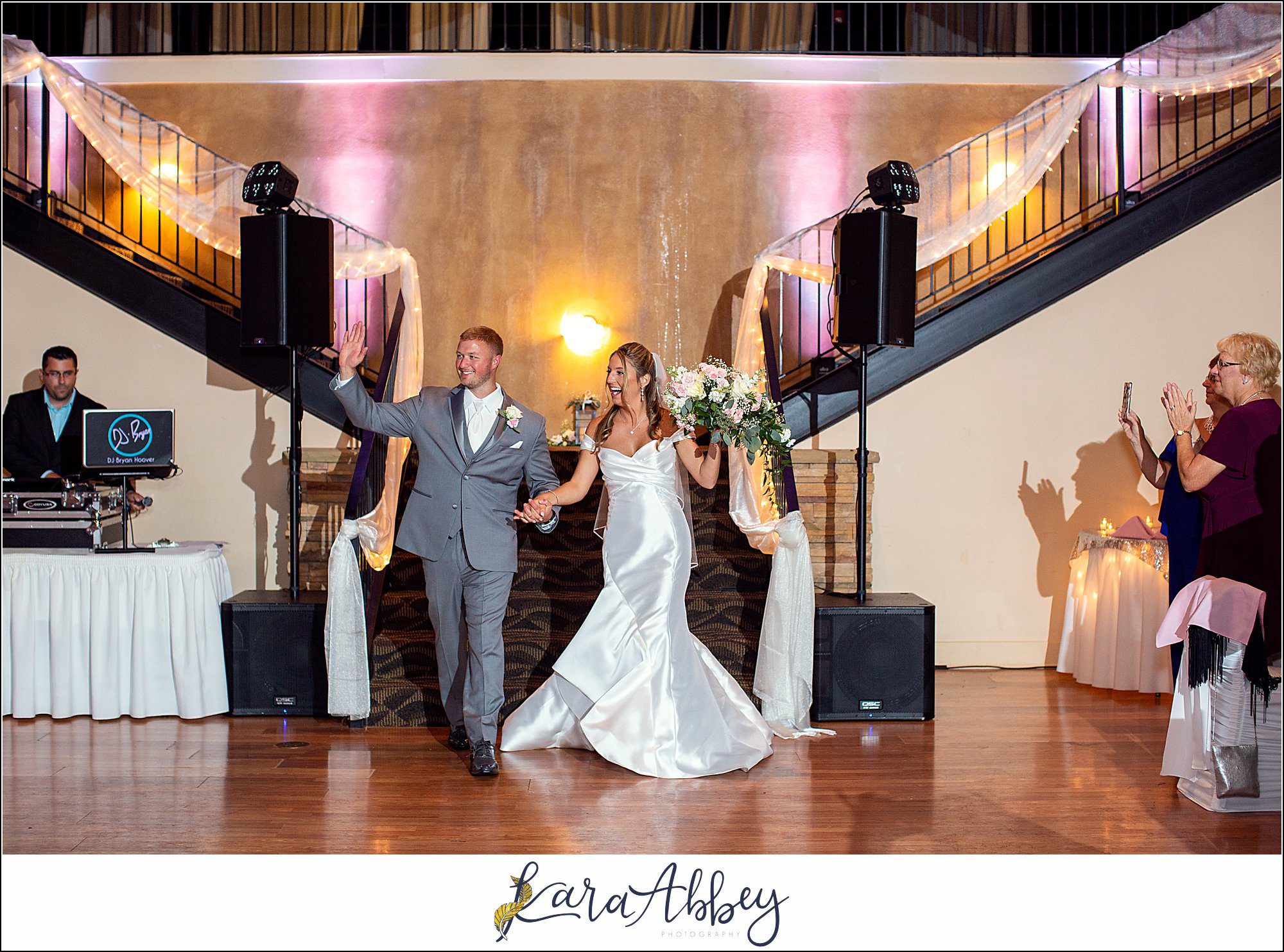 Blush & Grey Summer Wedding Reception at Antonelli Event Center in Irwin, PA