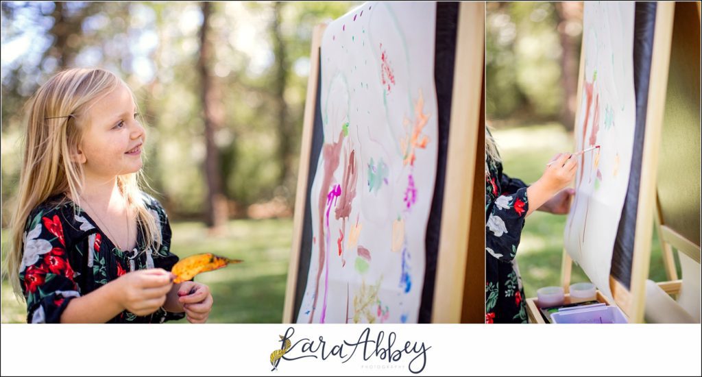 4 Year Old Little Girl Artist Themed Photoshoot in North Huntingdon, PA