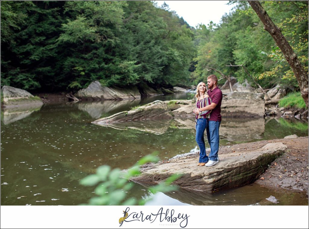 Summer Engagement Session at McConnells Mill State Park in Slippery Rock Township, PA