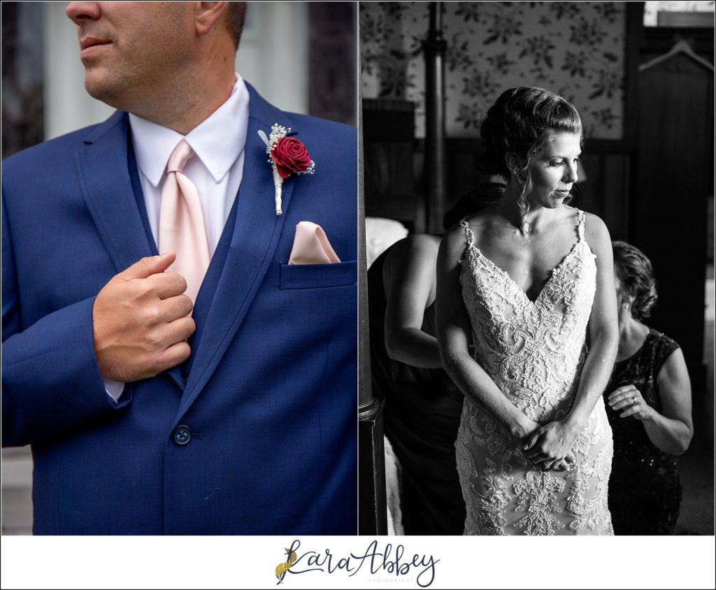 Maroon & Navy Fall Wedding at the Belhurst Castle in Geneva NY - Getting Ready in the Tower Suite