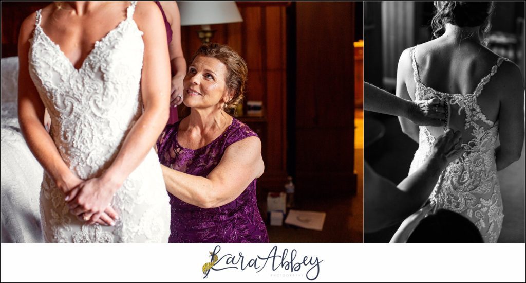 Maroon & Navy Fall Wedding at the Belhurst Castle in Geneva NY - Getting Ready in the Tower Suite