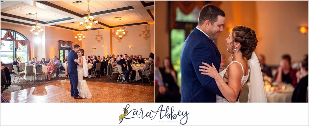 Maroon & Navy Fall Wedding at the Belhurst Castle in Geneva NY - First Dance