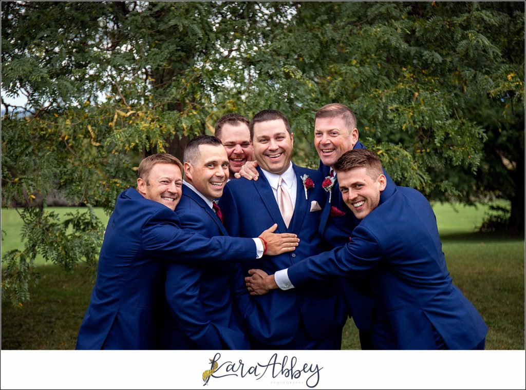 Maroon & Navy Fall Wedding at the Belhurst Castle in Geneva NY - Bride & Groom Portraits at White Springs Manor