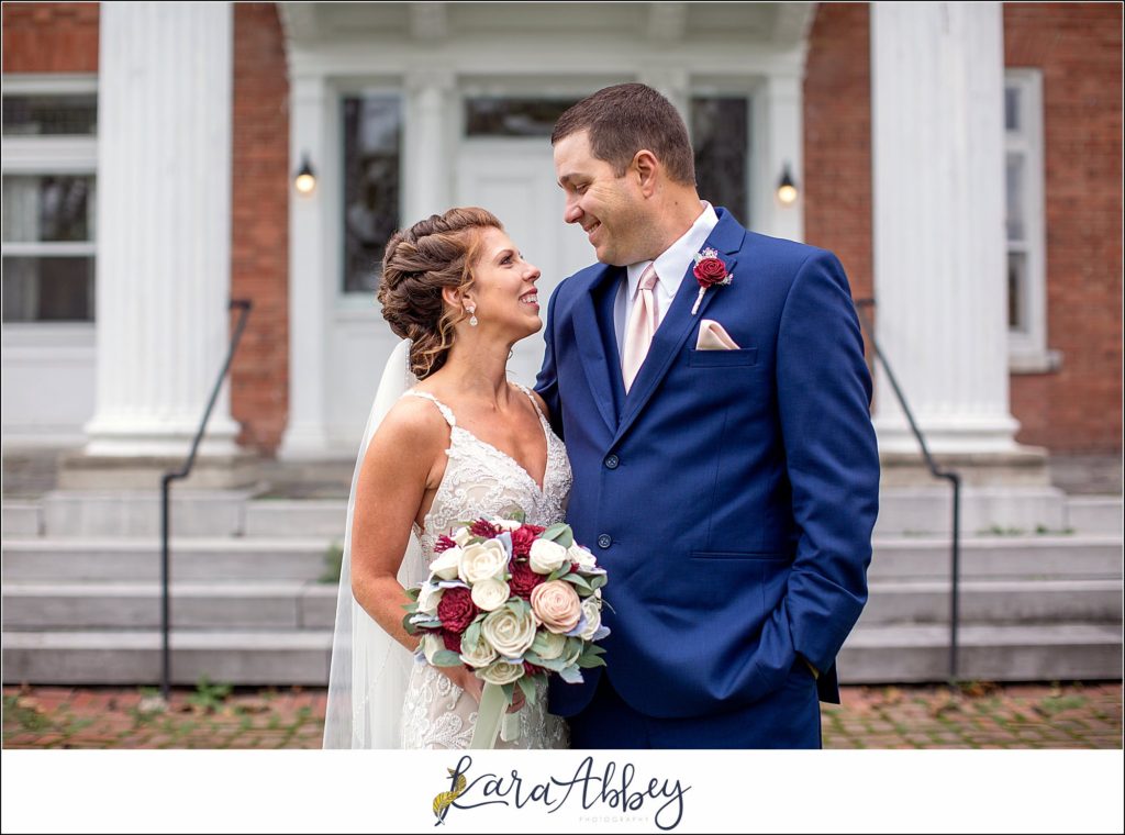 Maroon & Navy Fall Wedding at the Belhurst Castle in Geneva NY - Bride & Groom Portraits at White Springs Manor