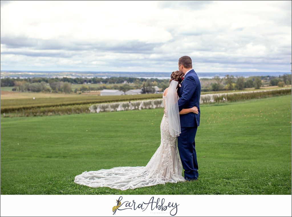 Maroon & Navy Fall Wedding at the Belhurst Castle in Geneva NY - Bride & Groom Portraits at White Springs Manor