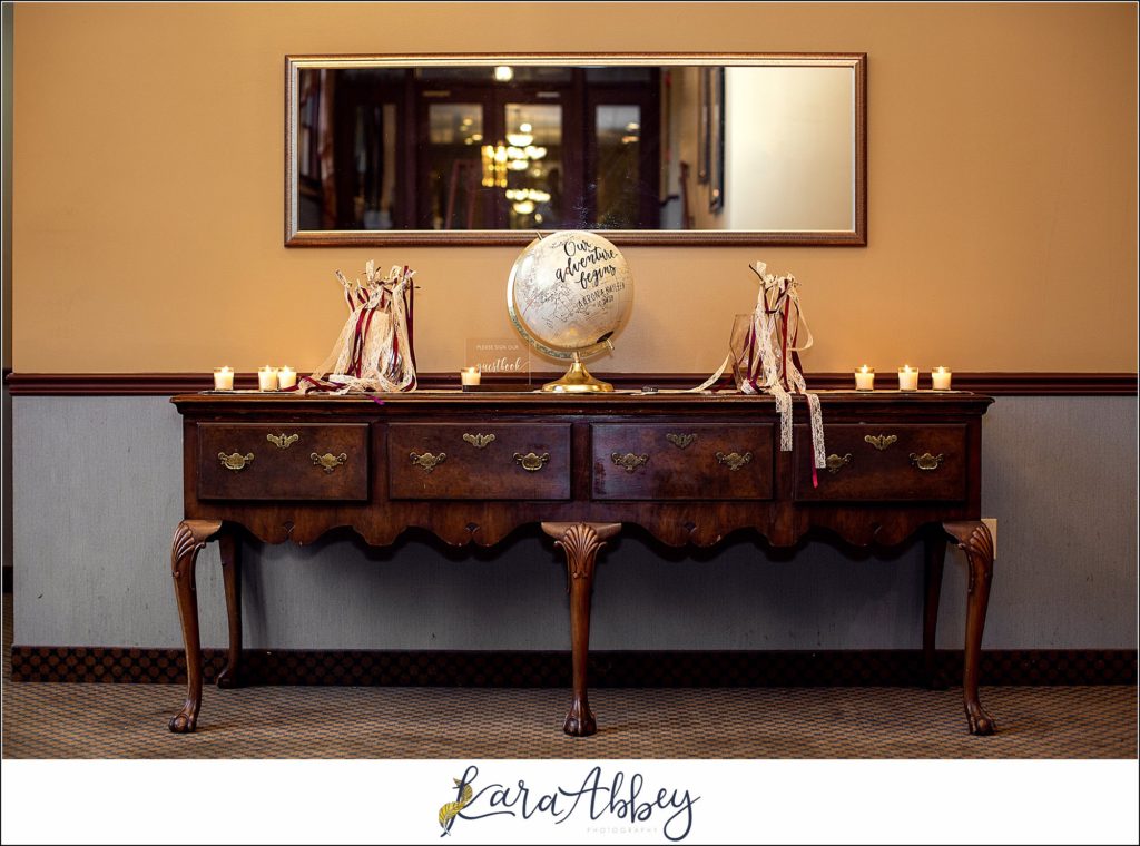 Maroon & Navy Fall Wedding at the Belhurst Castle in Geneva NY - Reception Details