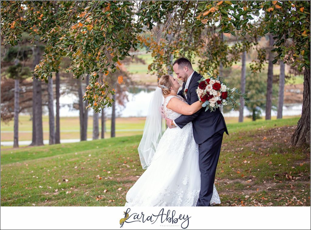 Maroon Fairy Tail Fall Wedding at Linden Hall Mansion in Dawson, PA - Bride & Groom Portraits