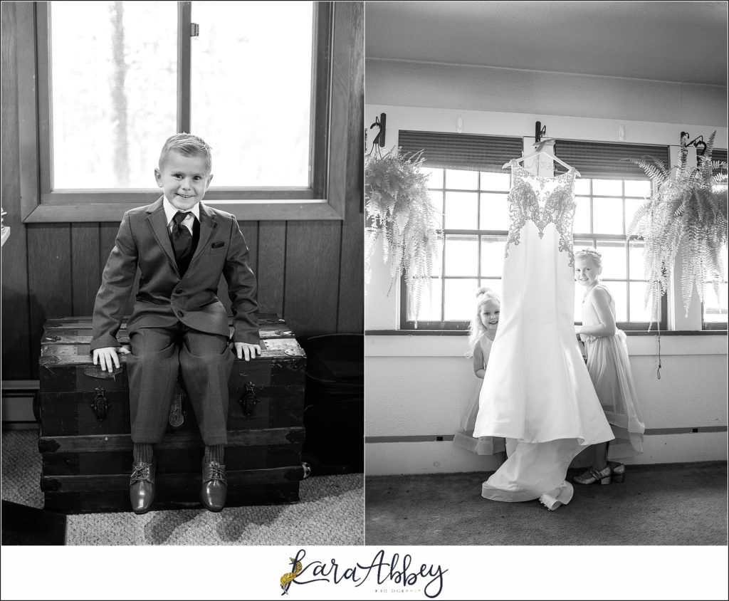 Purple & Grey Fall Wedding Pictures at Green Gables Jennerstown PA - Flower Girls & Ring Bearer