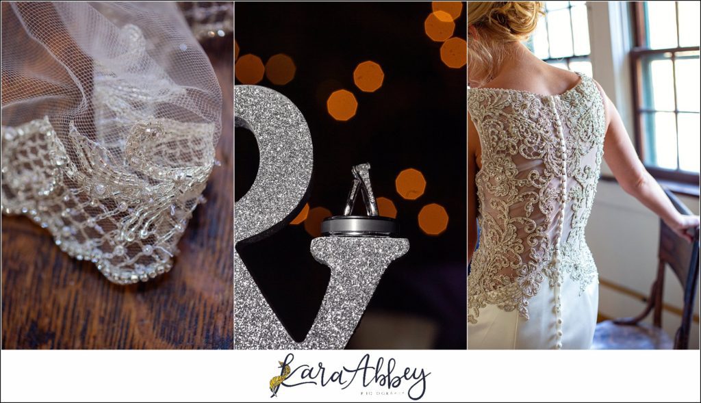Purple & Grey Fall Wedding Pictures at Green Gables Jennerstown PA - Bridal Details Getting Ready