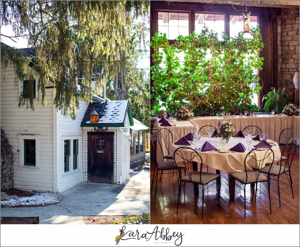 Purple & Grey Fall Wedding Pictures at Green Gables Jennerstown PA - Reception Setup & Details
