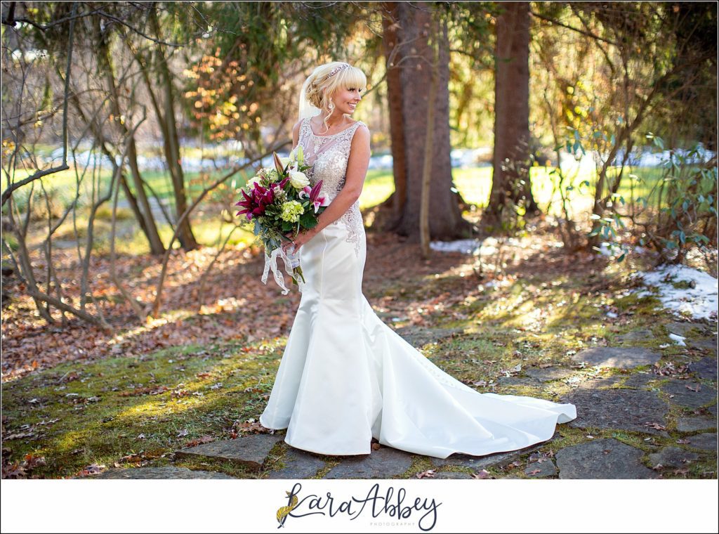 Purple & Grey Fall Wedding Pictures at Green Gables Jennerstown PA - Bride & Bridesmaids Portraits