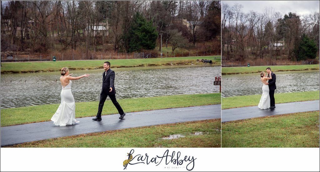 Intimate Wedding at The Event Center at Waterworks in Greensburg PA - First Look & Portraits at Indian Lake Park in Irwin PA
