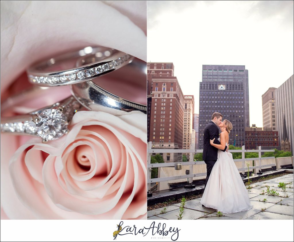Downtown Pittsburgh Wedding at the DoubleTree by Hilton Spring - Rooftop Portraits