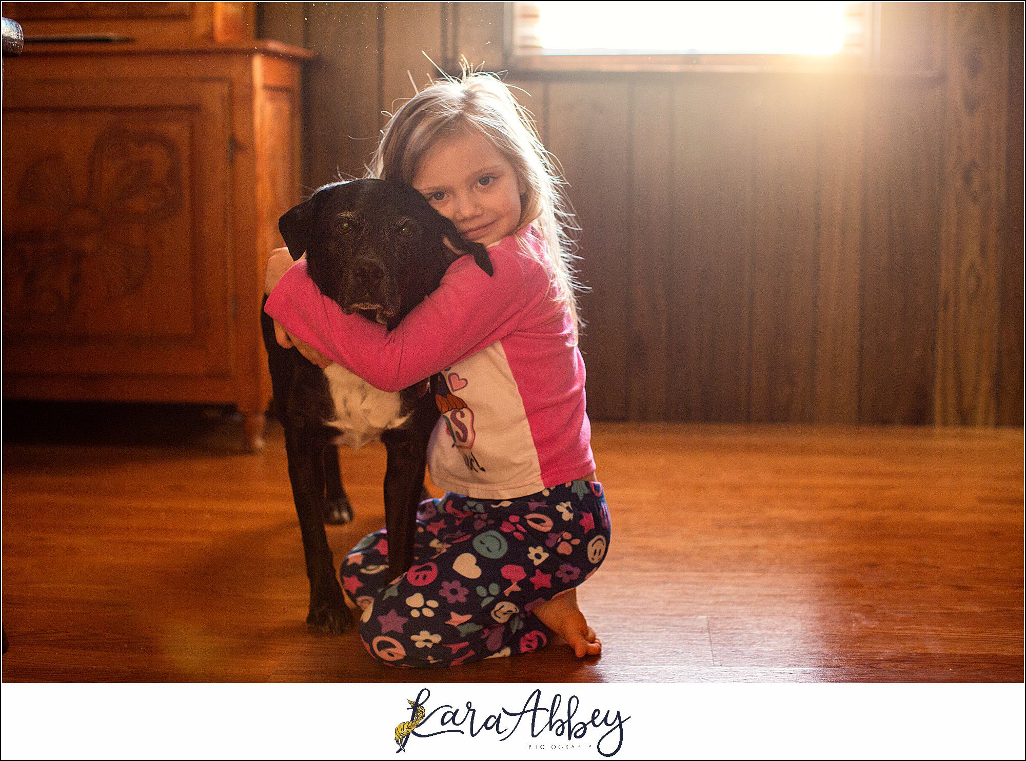 Abby's Saturday Little Girl and her Dog in the Sunshine in Irwin PA