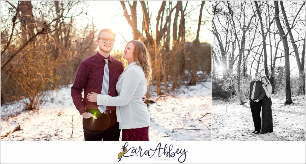 Winter Engagement Session in the Snow in North Huntingdon PA