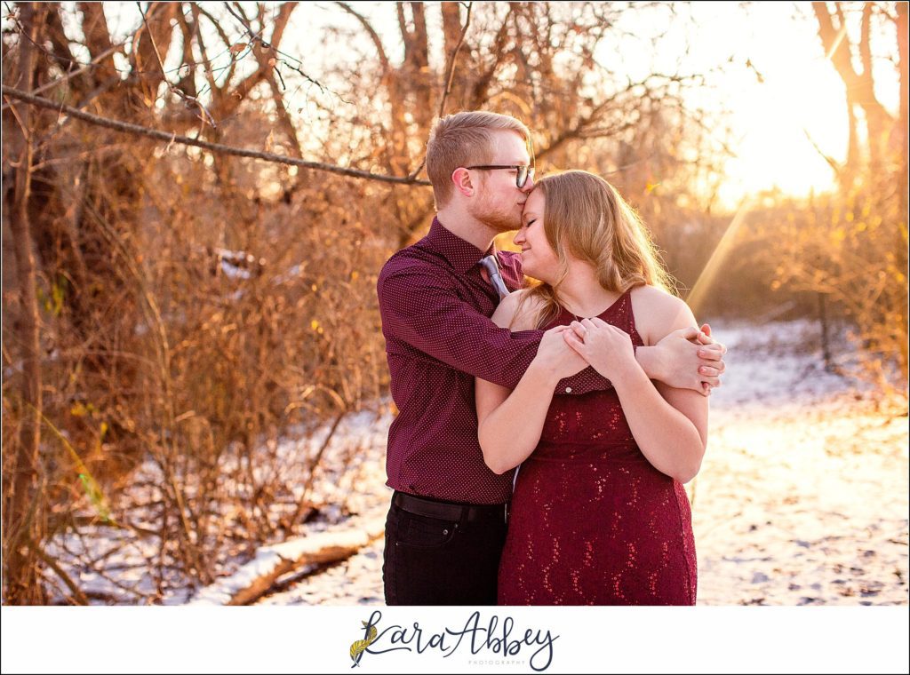 Winter Engagement Session in the Snow in North Huntingdon PA