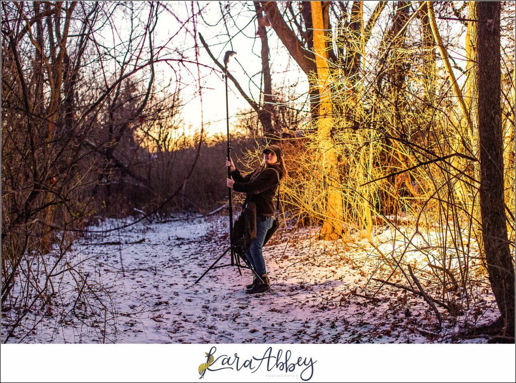 Winter Engagement Session in the Snow in North Huntingdon PA