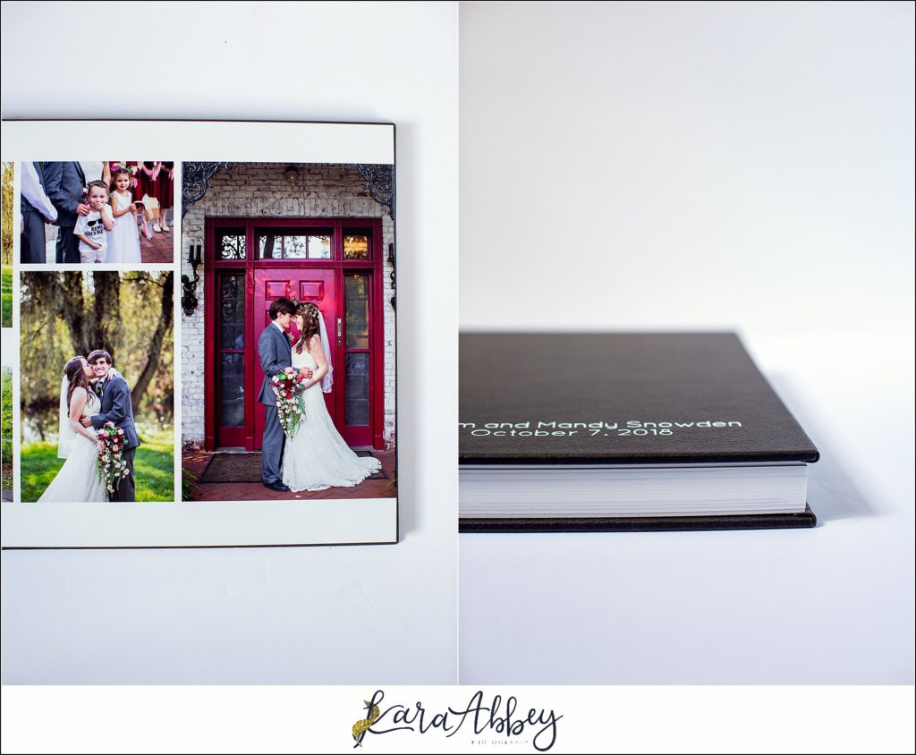 Fine Art Leather Wedding Album by Photographer in Irwin, PA