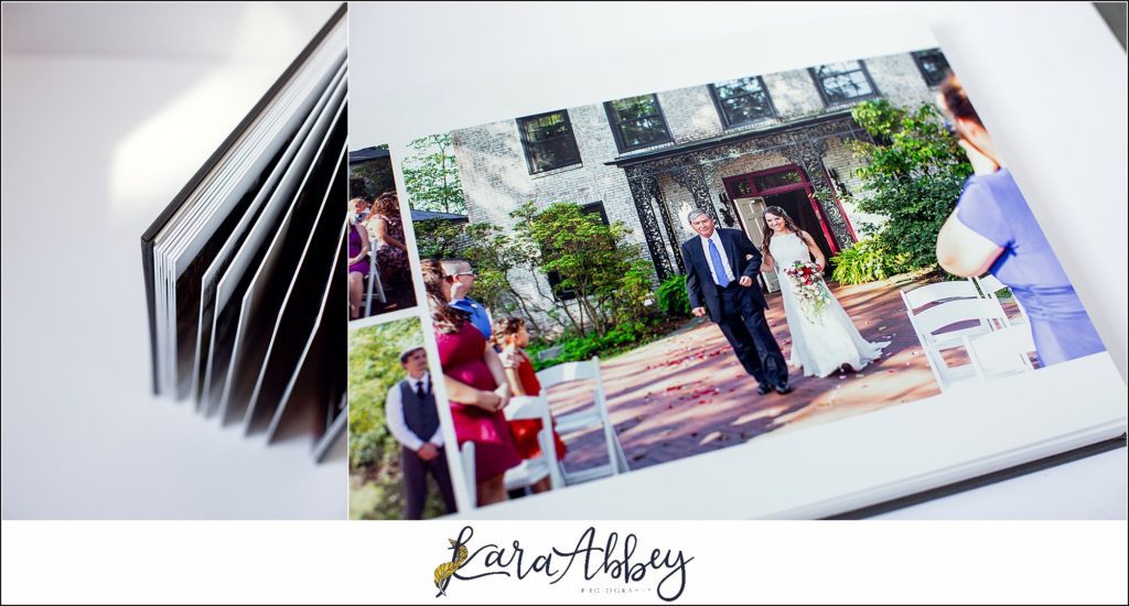 Fine Art Leather Wedding Album by Photographer in Irwin, PA
