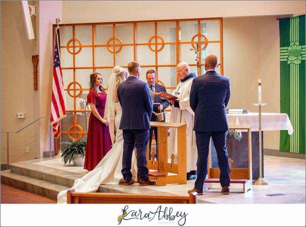 Fall Wedding Ceremony as a Second Shooter at St Francis of Assisi in Finleyville, PA