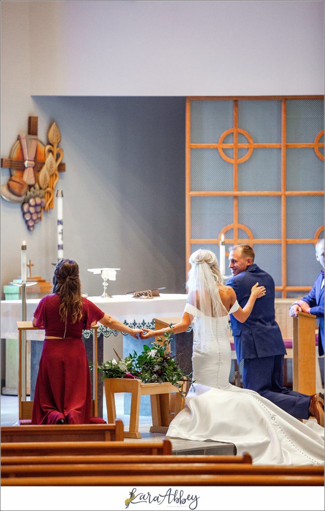 Fall Wedding Ceremony as a Second Shooter at St Francis of Assisi in Finleyville, PA