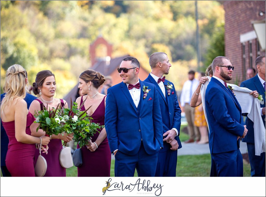 Fall Wedding Ceremony as a Second Shooter at St Francis of Assisi in Finleyville, PA