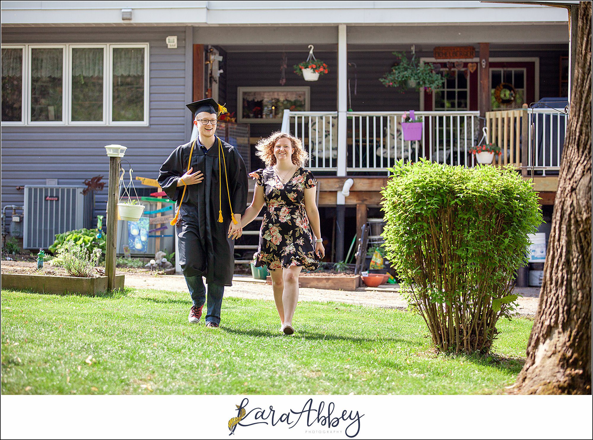 Surprise Backyard Graduation Ceremony for University of Akron Corrosion Engineering Graduate in Irwin PA
