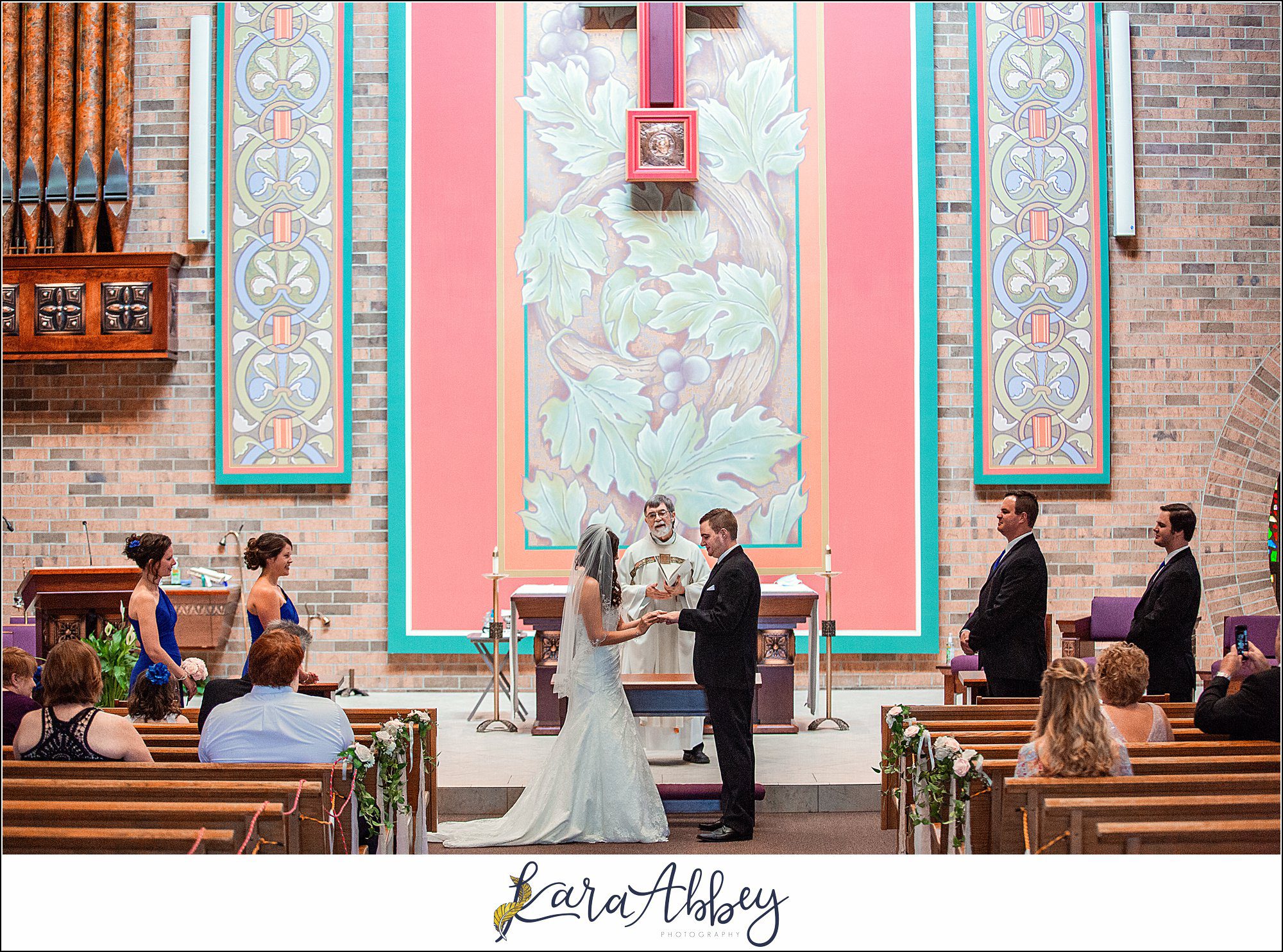 Intimate Summer Wedding Ceremony at St. Agnes Church in Irwin, PA