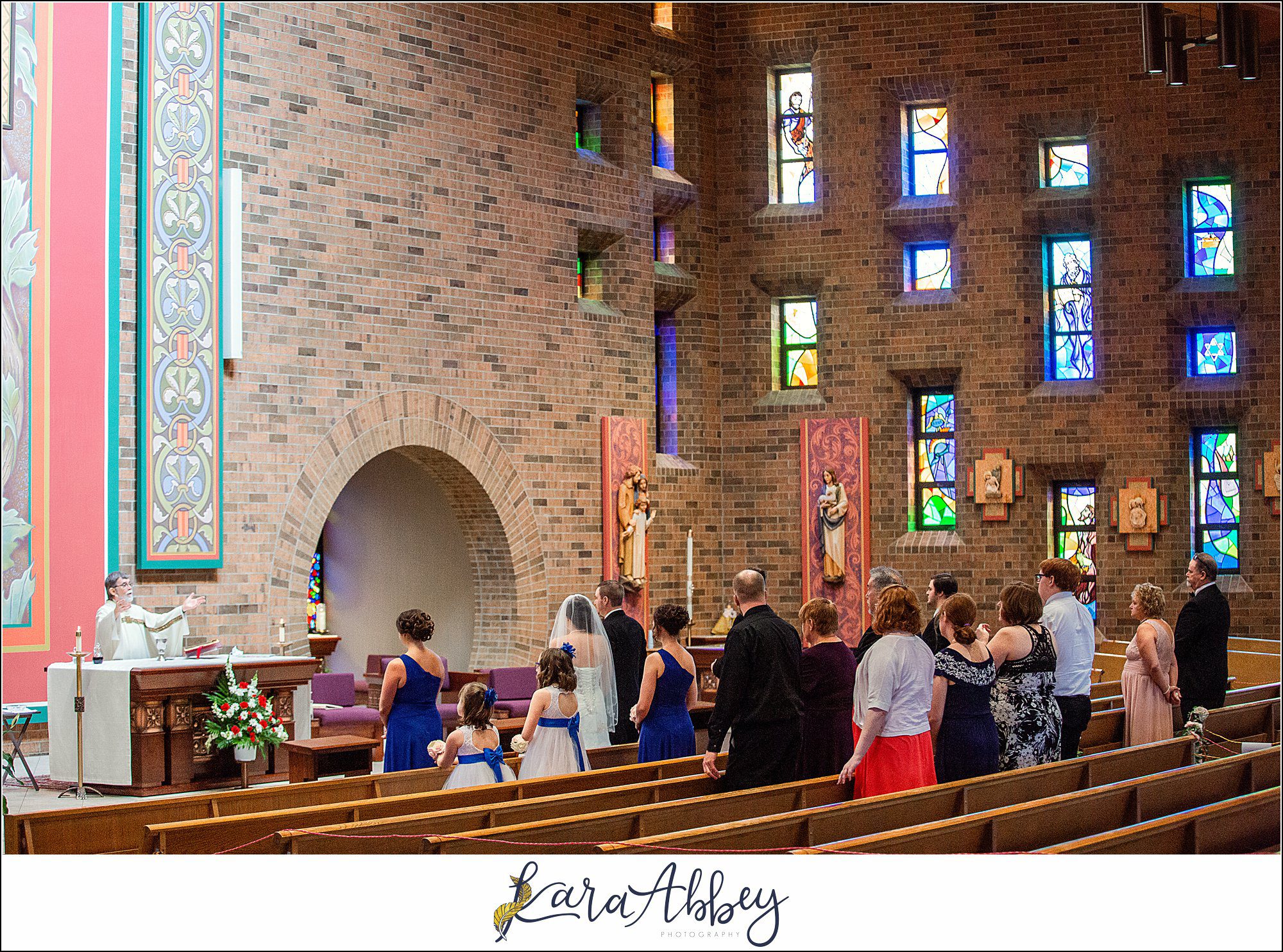 Intimate Summer Wedding Ceremony at St. Agnes Church in Irwin, PA