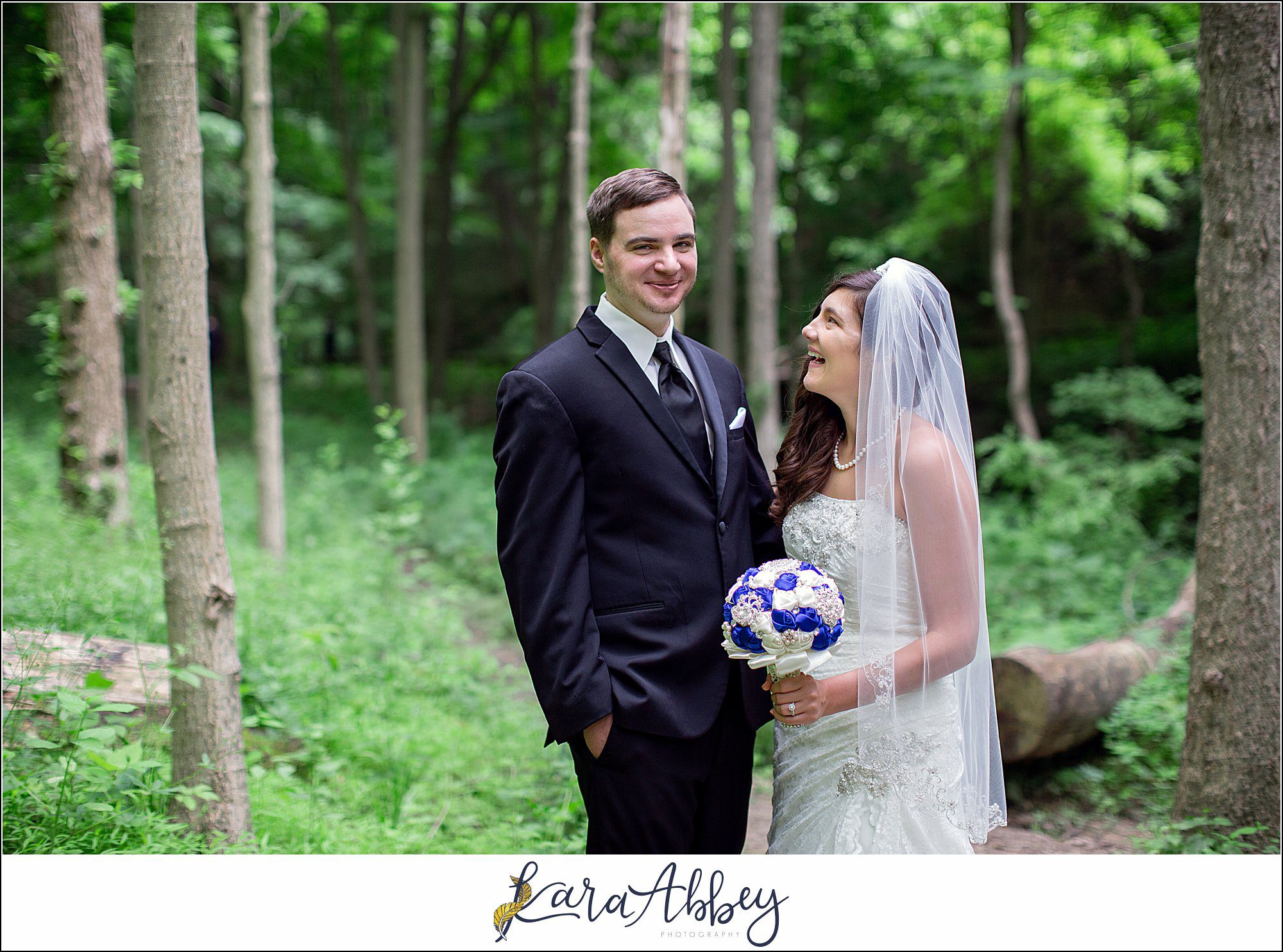 Intimate Summer Wedding Bride & Groom Portraits at Braddock's Trail Park in Irwin, PA