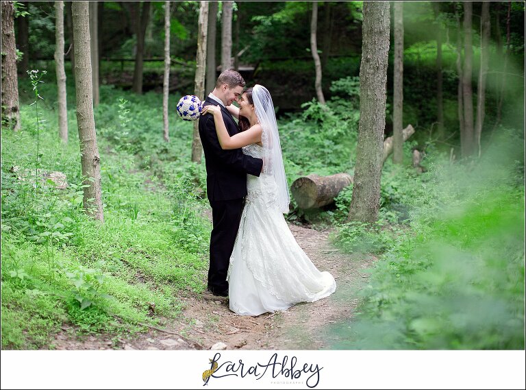 Intimate Summer Wedding Bride & Groom Portraits at Braddock's Trail Park in Irwin, PA