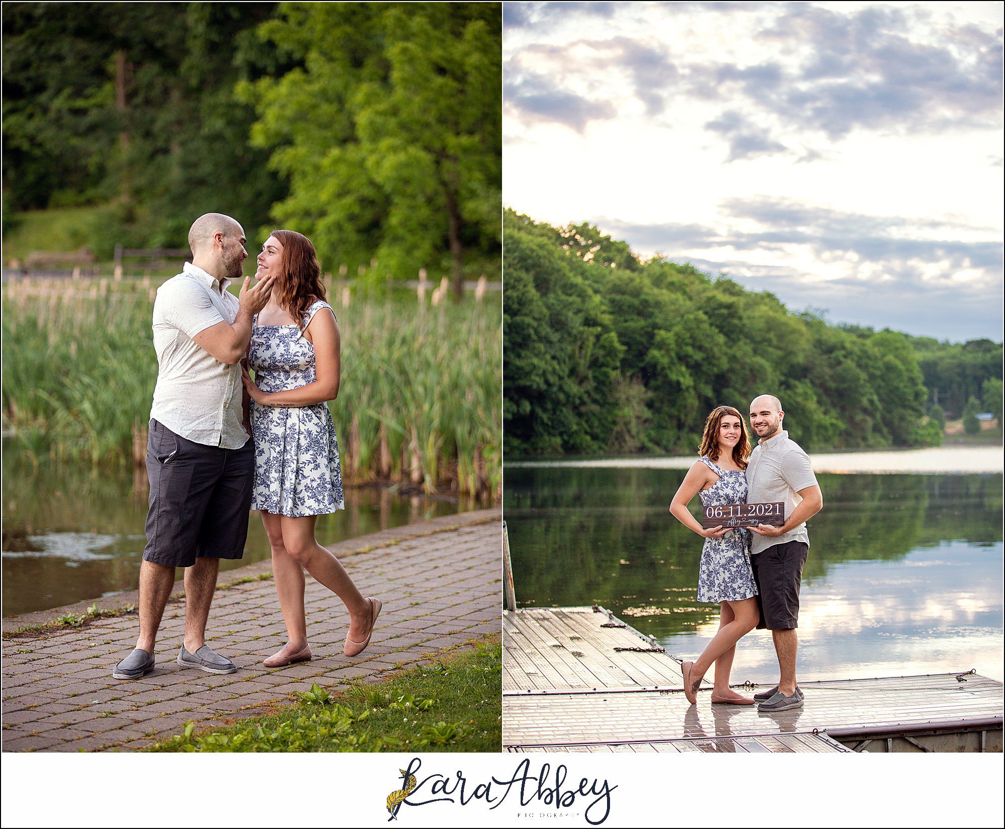 Summer Engagement Session at Twin Lakes Park in Greensburg PA