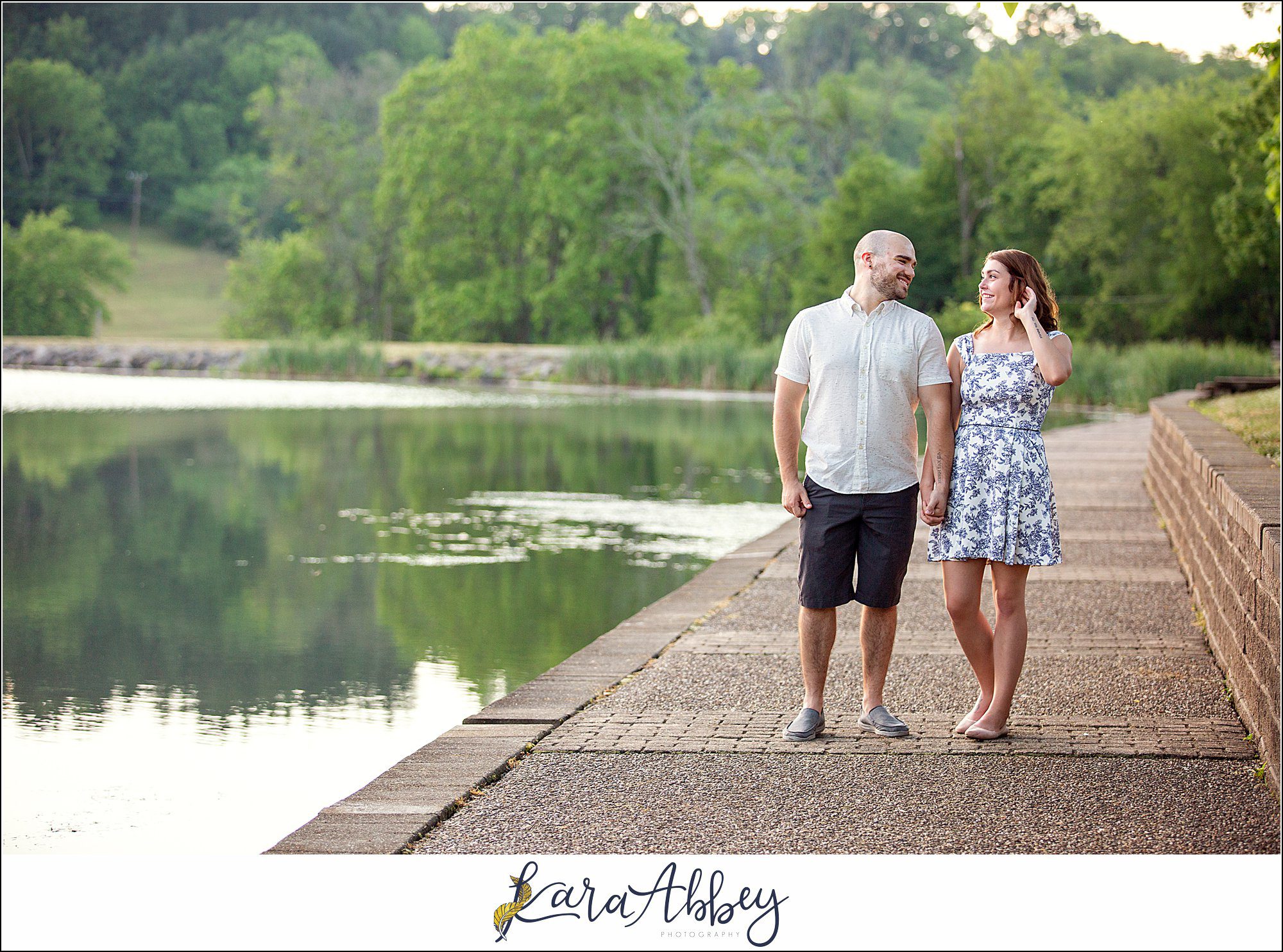 Summer Engagement Session at Twin Lakes Park in Greensburg PA