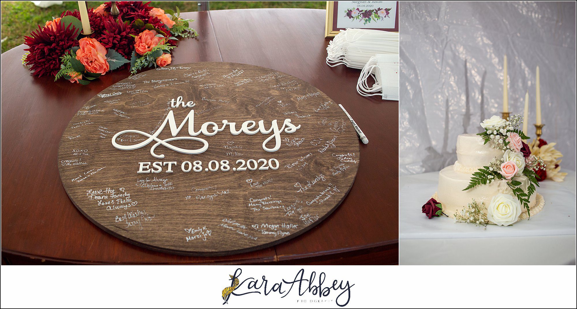 Backyard Red and Navy Summer Wedding on Private Property in PA - Tented Reception Details