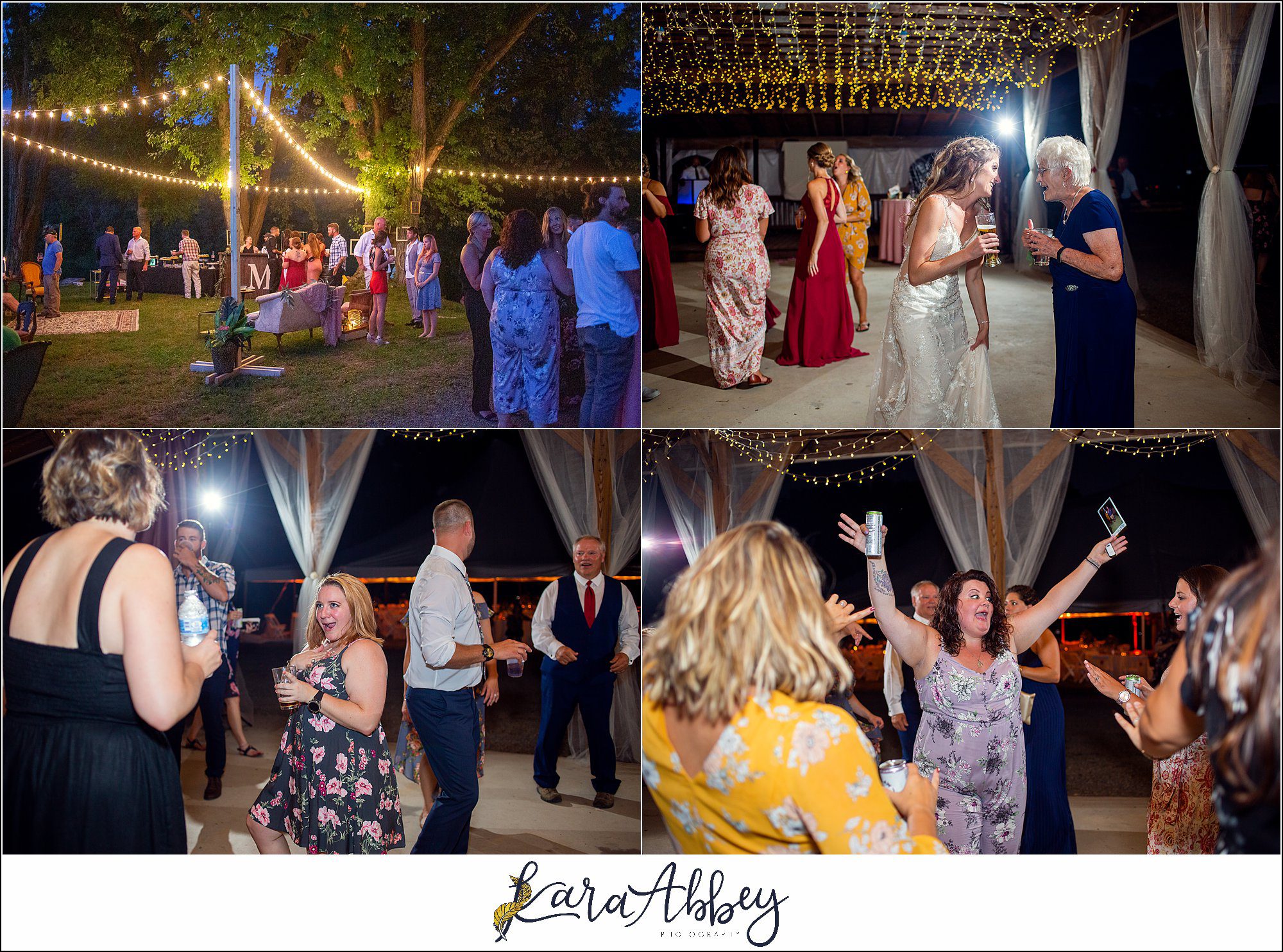 Backyard Red and Navy Summer Wedding on Private Property in PA - Outdoor Reception Dancing