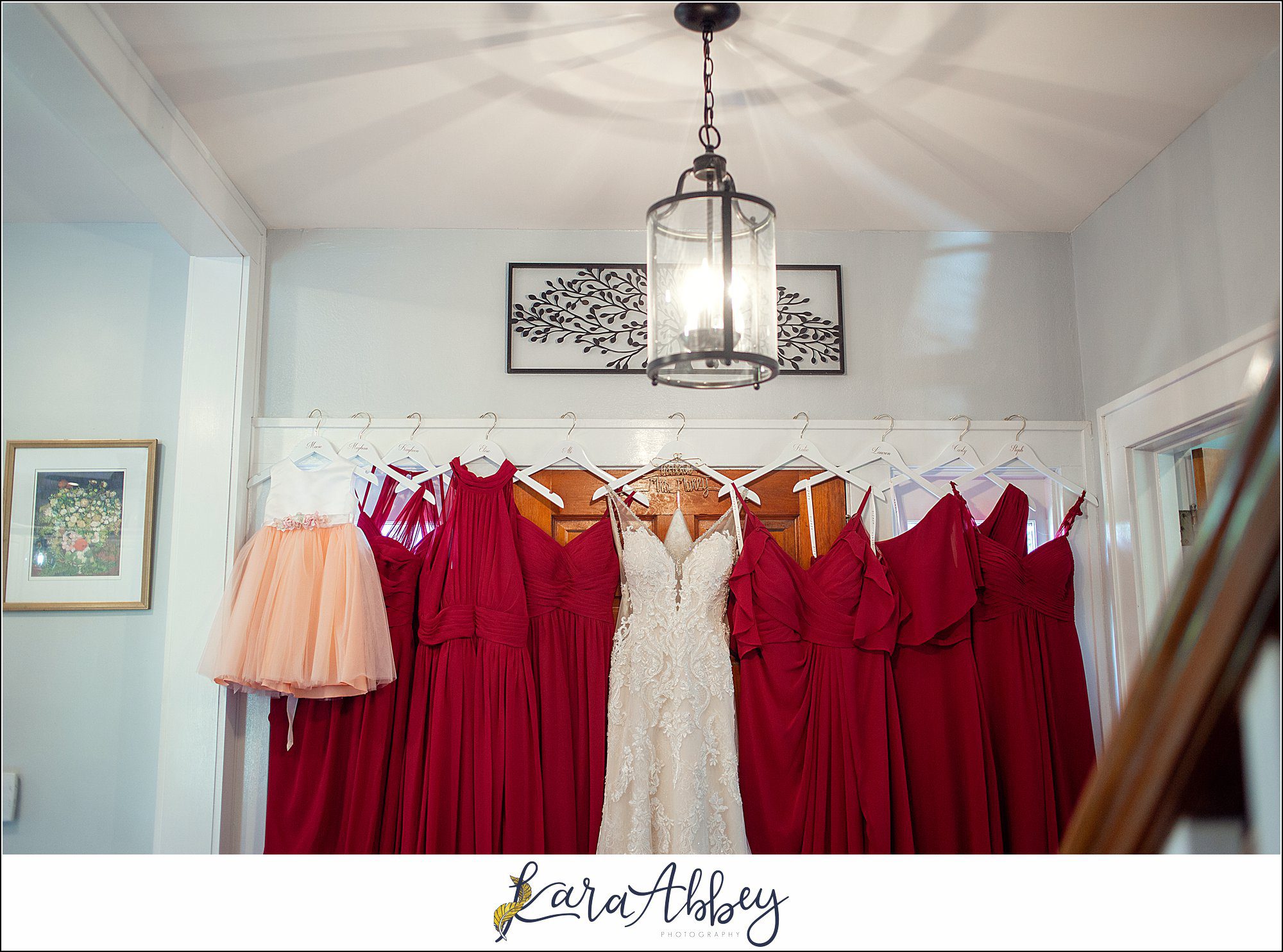 Backyard Red and Navy Summer Wedding on Private Property in PA - Bridal Details