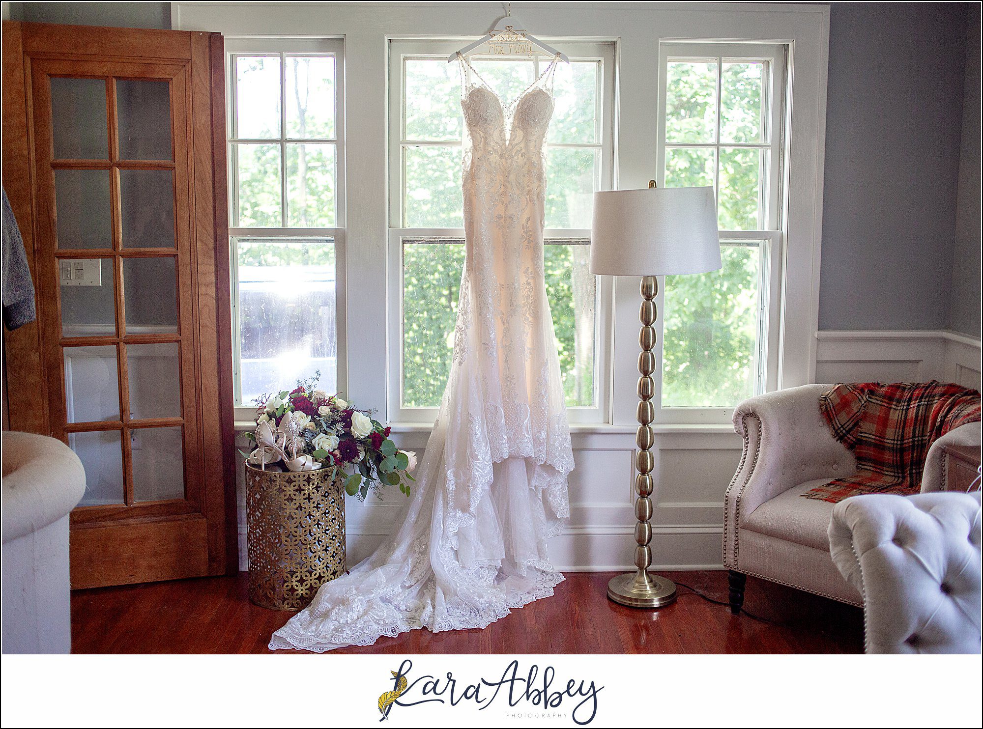 Backyard Red and Navy Summer Wedding on Private Property in PA - Bridal Details