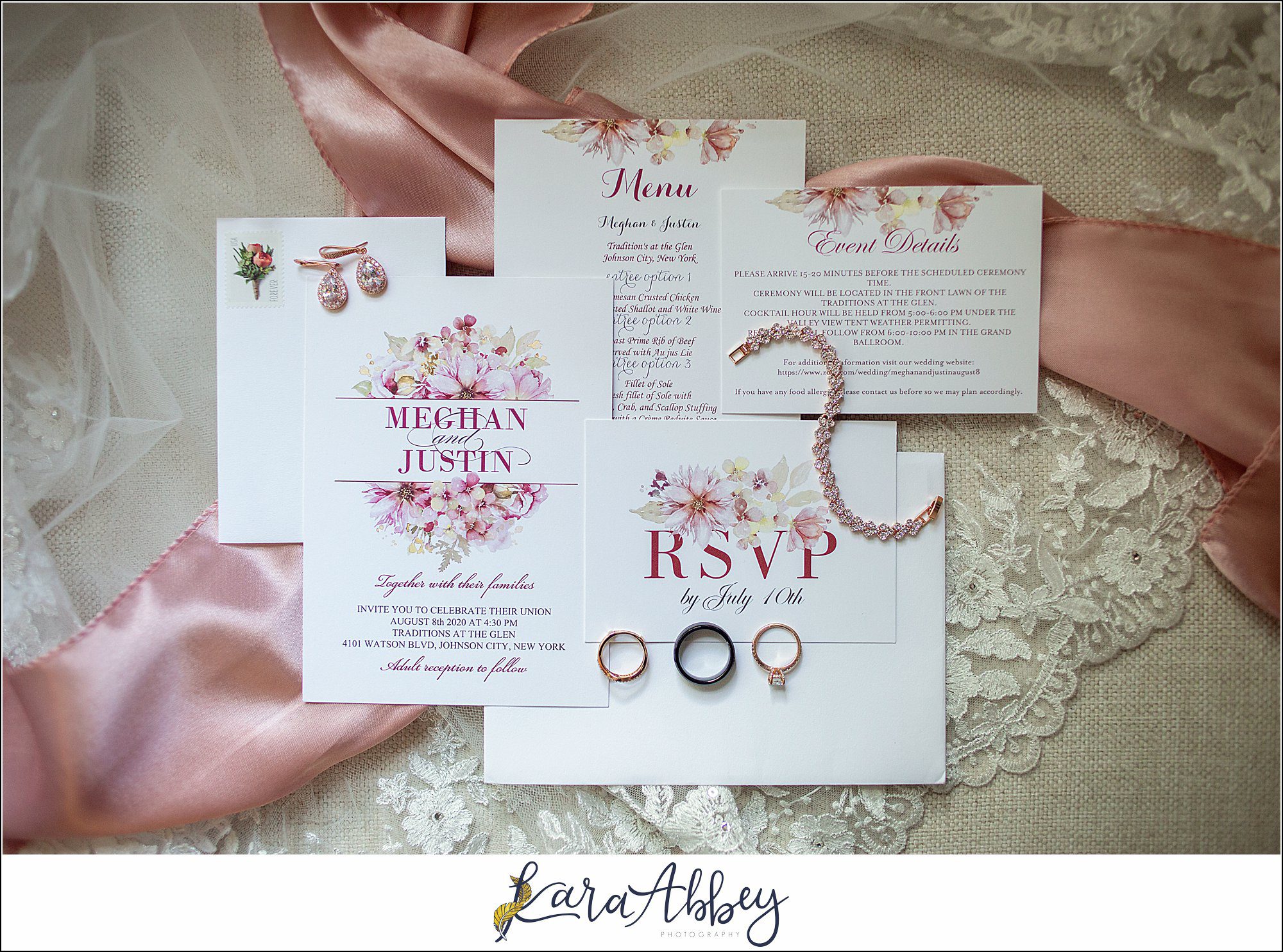 Backyard Red and Navy Summer Wedding on Private Property in PA - Bridal Details