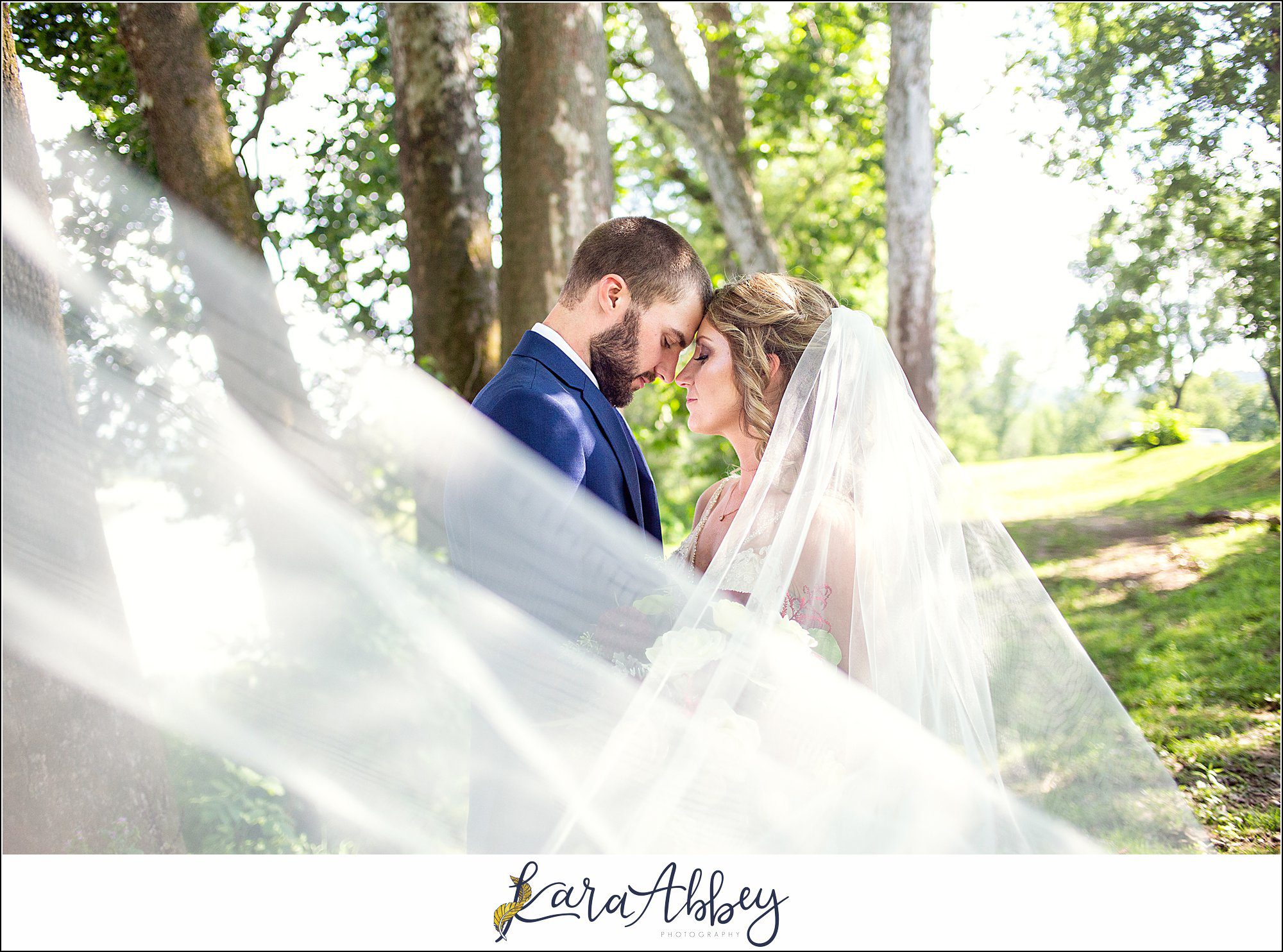 Backyard Red and Navy Summer Wedding on Private Property in PA - Bride & Groom Portraits