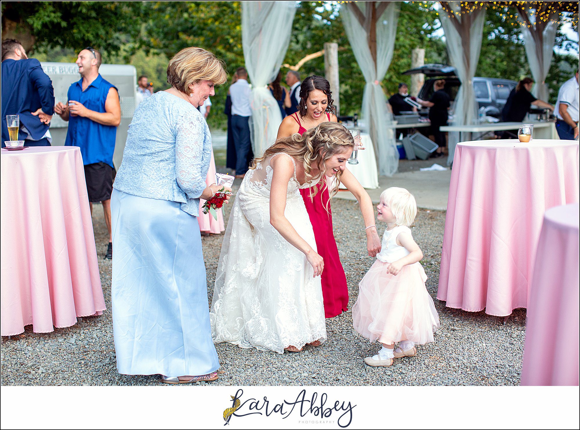 Backyard Red and Navy Summer Wedding on Private Property in PA - Outdoor Reception