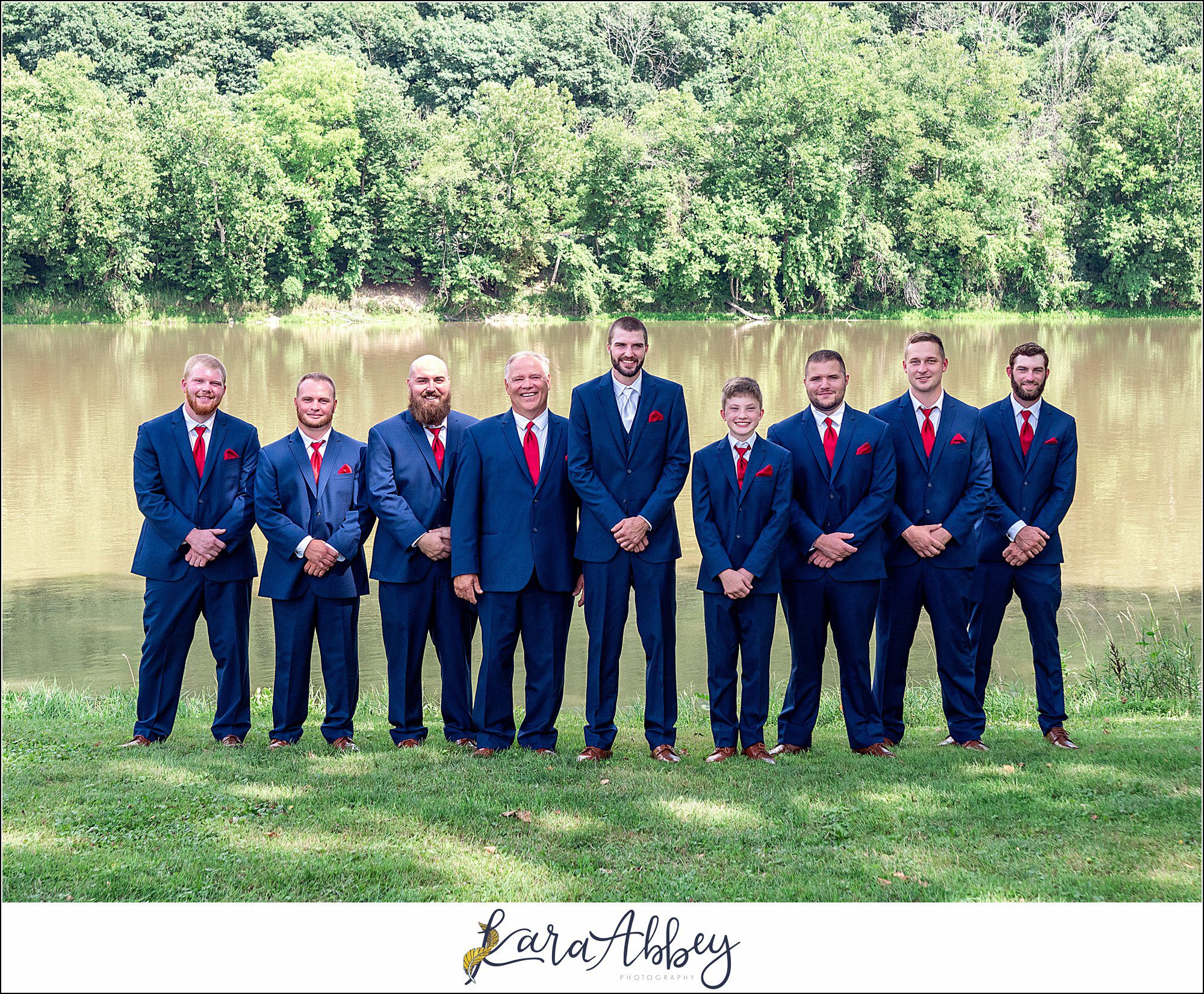 Backyard Red and Navy Summer Wedding on Private Property in PA - Groom Portraits