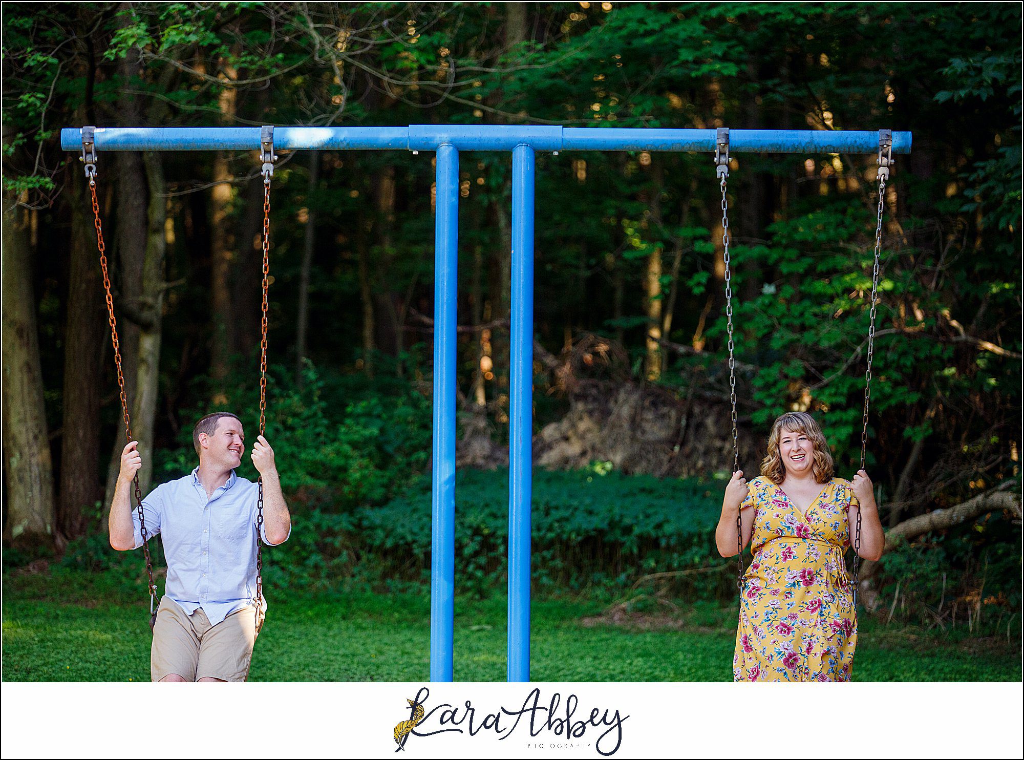 Summer Engagement Photos at Twin Lakes Park in Greensburg PA