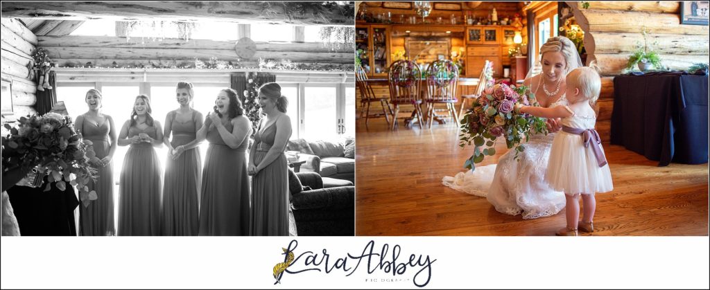 Summer Wedding Celebration at The Gathering Place at Darlington Lake - First Look with Bridesmaids