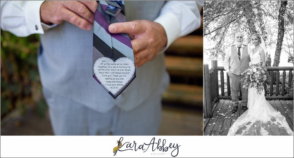 Summer Wedding Celebration at The Gathering Place at Darlington Lake - First Look with Father of the Bride